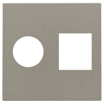 NIKO niko afwerkingsset voor enkelvoudige coaxaansluiting en netwerkaansluiting rj45 bronze coated (123)