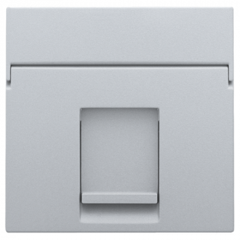 niko centraalplaat data voor 1 x rj aansluiting utp cat 5e vlak sterling coated (121)