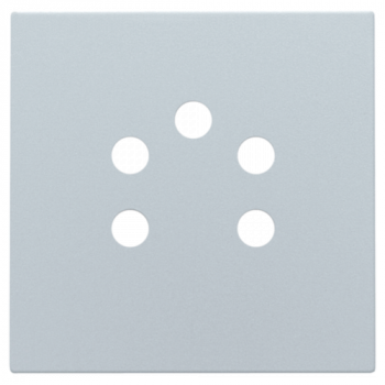 NIKO niko afwerkingsset voor 5 polige telefooncontactdoos sterling coated (121)