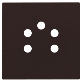 niko afwerkingsset voor 5 polige telefooncontactdoos dark brown coated (124)
