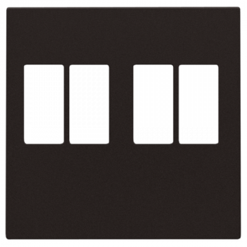 niko afwerkingsset voor tweevoudige luidsprekeraansluiting dark brown coated (124)