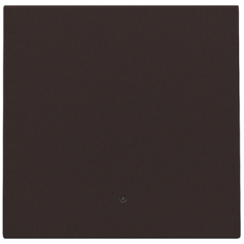 NIKO niko afwerkingsset met lens voor een enkelvoudige elektronische schakelaar of drukknop dark brown coated (124)