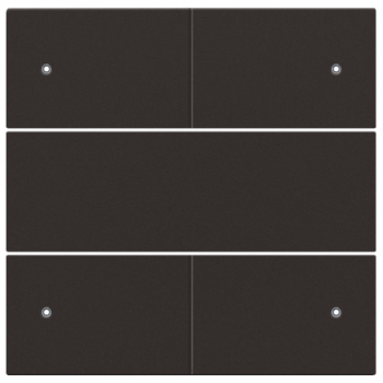 niko afwerkingsset voor 4-voudige potentiaalvrije drukknop 24v met leds dark brown coated (124)