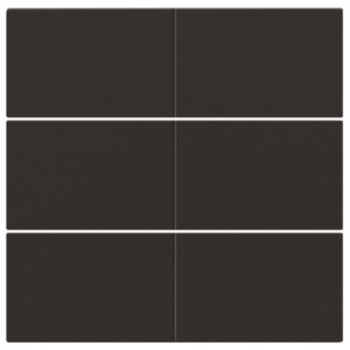 niko afwerkingsset voor 6-voudige potentiaalvrije drukknop 24v dark brown coated (124)