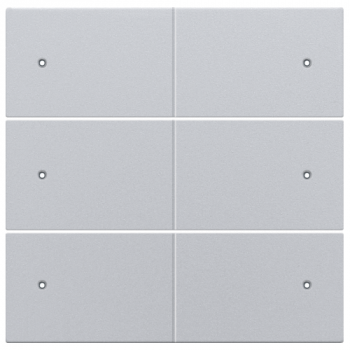 niko afwerkingsset voor 6-voudige potentiaalvrije drukknop 24v met leds sterling coated (121)