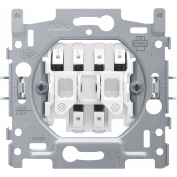 niko bouton-poussoir pour volets pour commandes électroniques 10a 250v, connexion rapide