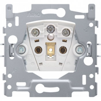 niko socle pour prise de courant avec broche terre et obturateurs de protection profondeur 28.5mm bornes à vis
