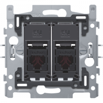 niko 2 connexions rj11 utp modèle plat , fixation par griffes