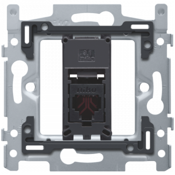 niko 1 connexion rj11 utp modèle plat fixation par vis