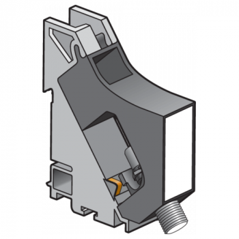 niko din rail module met f-type coaxconnector voor centrale montage van een coaxaanluiting met rg6 kabel