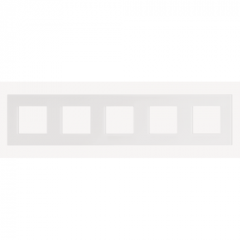 plaque de recouvrement pure quintuple horizontal/vertical liquid snow white code 241