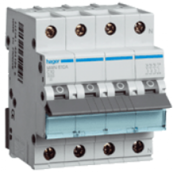 HAGER disjoncteur 4p 6/10ka b -32a 4 modules