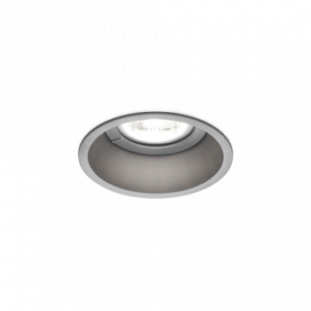 wever & ducre plafonnier à encastrer deep 1.0 par 16 s silver grey ip20