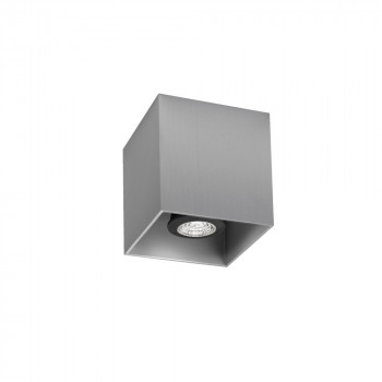 wever & ducre box ceiling 1.0 par 16 l aluminium brushed gu10 ip20
