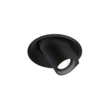 wever & ducre bliek round recessed 1.0 par16 max 12w black blade springs