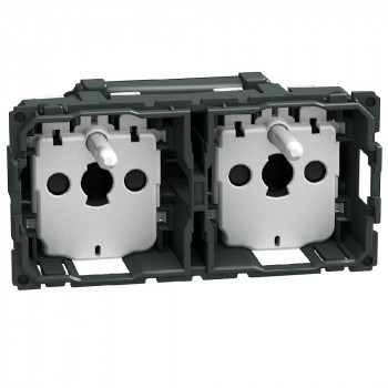 light now vlakke voorbekabeld contactdoos 2x2p+a 4 mod