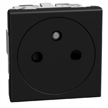 light now sierplaat voor contactdoos 2p+a 2 modules zwart