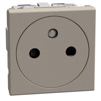 light now vlakke contactdoos 2p+a (2 modules) stone