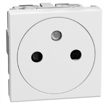 light now vlakke contactdoos 2p+a 2 modules wit