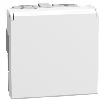light now contactdoos 2p+a + deksel 2 modules wit