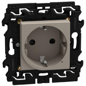 light now with netatmo contactdoos 2p+a (randaarding/schuko) stone