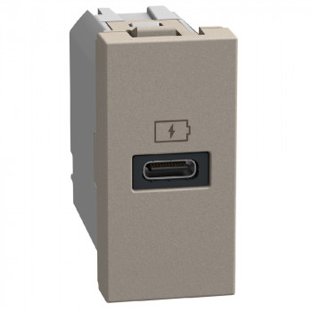 BTICINO light now usb oplader c 20w power delivery 1 module stone
