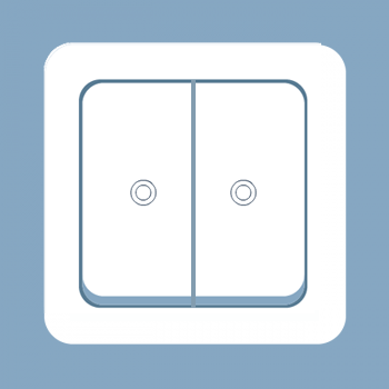 BTICINO bouton poussoir double (complet) BTICINO bouton poussoir double (complet)