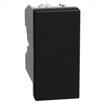 light now dubbele drukknop no 1 module zwart