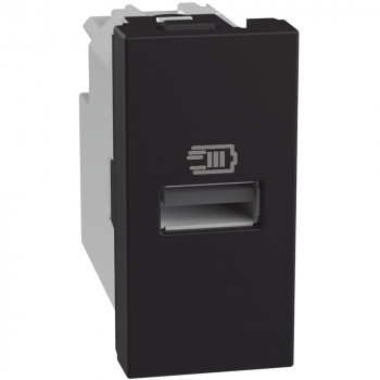 BTICINO light now usb oplader a 15w 1 module zwart