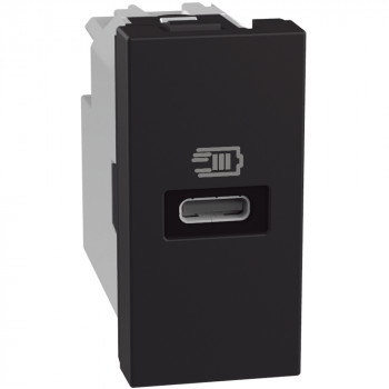 BTICINO light now usb oplader c 20w power delivery 1 module zwart