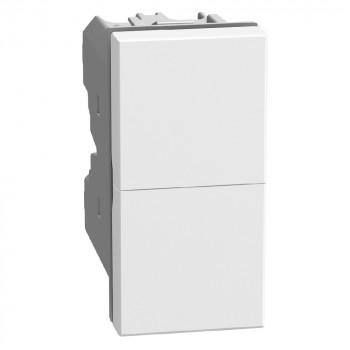 light now dubbele drukknop no 1 module wit