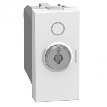 BTICINO light now tweepolige sleutelschakelaar 16ax 1 module wit