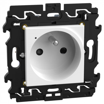 BTICINO light now with netatmo contactdoos met penaarde 2 modules wit