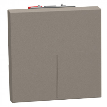 light now drukknop no 10a 2 modules stone