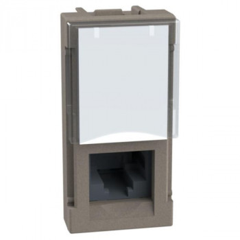 light now contactdoos rj45-utp cat6 1 module stone