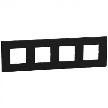 light now afdekplaat h/v 4x2 modules 71 mm zwart