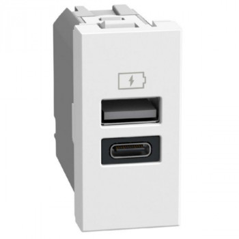 BTICINO light now usb oplader a + c 15w 1 module wit