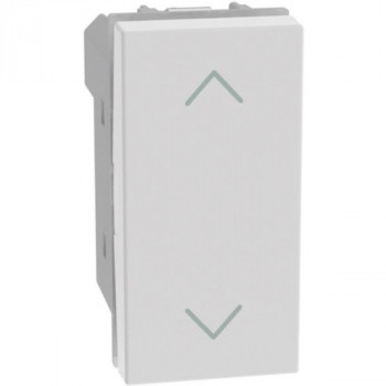 light now dubbele drukknop voor rolluikbediening 1 module wit