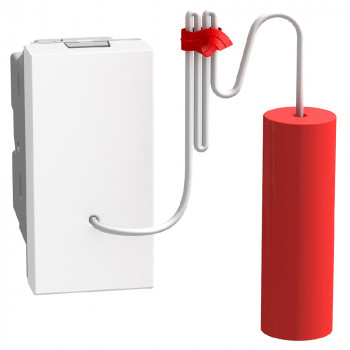 light now poussoir à tirage 10a 1 module blanc