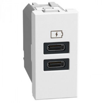 BTICINO light now usb oplader c + c 15w 1 module wit