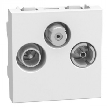 light now contactdoos tv/r/sat ster 2 modules wit