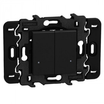 BTICINO light now commande 2 bp sans fil en saillie noir