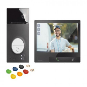 BTICINO videokit (connected)linea 3000 opbouw zwart 1 drukknop + 1 x classe 300 x zwart BTICINO videokit (connected)linea 3000 opbouw zwart 1 drukknop + 1 x classe 300 x zwart