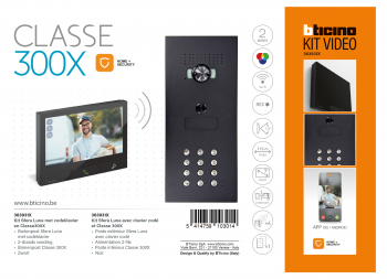 sfera luna video (connected) kit inbouw met codeklavier /drukknop + 1 classe 300x zwart