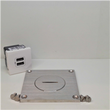 arpi prise de chargement - 1 usb a + c brushed stainless steel
