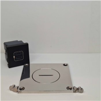 arpi prise de chargement - 1 usb c + c stainless steel polished