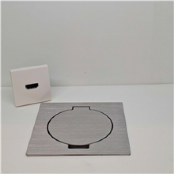 arpi ip64 prise de sol avec raccordement pour hdmi et avec couvercle à charnière (01)