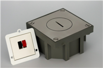 SQUARE arpi prise de contact pour 1 haut-parleur ip64 steel polished