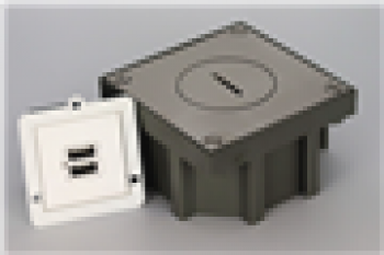 arpi prise de contact ip 64 pour raccordement 2 x usb 1500ma steel polished