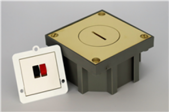 arpi prise de contact ip64 pour 1 haut-parleur polished brass (23)
